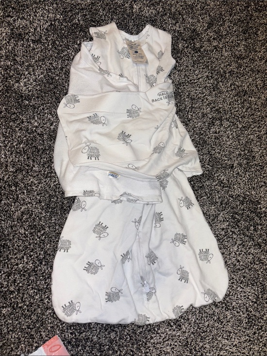 Halo Other - Halo White Sleep Sack with Gray Sheep Pattern